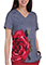 Koi Basics Lani Women's Rosie Burst Stretch Print Top