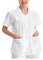 Landau Womens White Button Front Nursing Scrub Topp