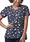 Mary Engelbreit Womens Spread Your Wings Printed V-Neck Scrub Topp