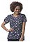 Mary Engelbreit Womens Spread Your Wings Printed V-Neck Scrub Top