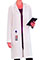Meta Women's 38 Inches Knot Button iPad Pocket Long Labcoat