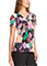 Med Couture Women's Jungle Vibes Print V-Neck Top