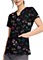 Med Couture Women's V-Neck Print Top in Bow Maniap