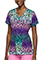 Med Couture Women's V-Neck Print Top in Ombre Garden