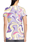 Med Couture Women's V-Neck Print Top in Sporty Marble