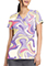 Med Couture Women's V-Neck Print Top in Sporty Marble