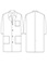Panda Uniform Unisex Snap Front Lab coat