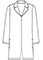 Panda Uniforms Unisex 37 Inches No Pocket Zip Front Lab Coatp