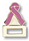 Prestige Pink Ribbon Emblem Badge and Professional Tac Pin