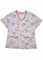 Clearance Sale Cheap Pink Doll Two Pockets Trim Nurse Scrub Top by Pulseuniform