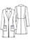 Sapphire Luxury Women's 34 Inches Milan Long Labcoat