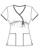 Skechers Womens Two Pocket Twill Mock Wrap Nurse Scrub Top
