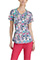 Skechers Essence Animal Print Buddy Colorful V-Neck Top
