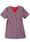 Urbane Ultimate Women's Marbled Red Print V-Neck Stretch Scrub Top