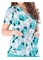 Urbane Women Into The Mist Wide Banded Crossover Print Scrub Topp