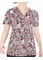Urbane Women Island Flight Wide Banded Crossover Print Scrub Topp