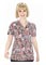 Urbane Women Island Flight Wide Banded Crossover Print Scrub Top
