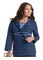 Urbane Womens Three Pocket Infinity Warm-Up Medical Scrub Jacket