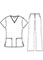 Vital Threads Women's V-Neck Scrub Sets