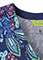 Vera Bradley Signature Women's MAYA V-Neck Batik Leaves Blue Print Top