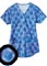 White Swan Fusion Womens Snap Front Shirt Tail Junction Scrub Top
