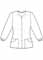 White Swan Fusion Womens Notched Jewel Neck Junction Scrub Jacket