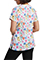 White Cross Marvella Women's V-Neck Garden Tea Print Scrub Top