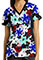 White Cross Women's Forget Me Not V-Neck Printed Scrub Top