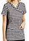 White Cross Women's Houndstooth Printed Mock Wrap Top