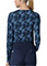 Wink Scrubs Women's All-over Print Silky Tee In Beachy Blooms Navy