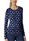 Wink Scrubs Women's All-over Print Silky Tee In Springtime Stroll Navy