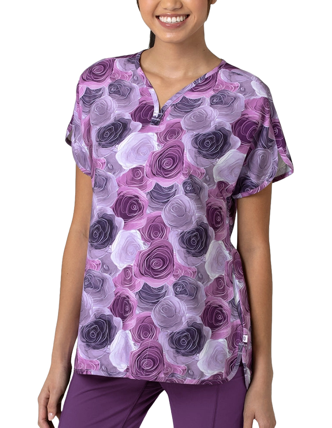 Wonder Wink Women's Dolman Print Scrub Top In GRACE BOUQUET