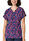 Wink Scubs Women's Dolman Print Scrub Top in Painted Dots Navy