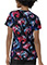 WonderWink Women's V-Neck Border Freedom Sparkle Black Print Scrub Top