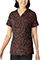 WonderWink Women's Fitted V-Neck Print Scrub Top in Fierce Nature