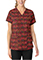 WonderWink Women's V-Neck Print Scrub Top in HOUNDSTOOTH HOLLOW