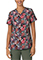 WonderWink Women's Fitted V-Neck Print Scrub Top in Twilight Petals