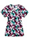 Zoe+Chloe Women's  Performance V-Neck Print Scrub Top in Skater Check Wine