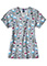 Zoe+Chloe Women's  Performance V-Neck Print Scrub Top in Tis The Skison