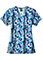 Zoe+Chloe Women's  Performance V-Neck Print Scrub Top in Wavy Paisley