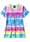 Zoe and Chloe Women's V-Neck Chasing Rainbows Print Scrub Top