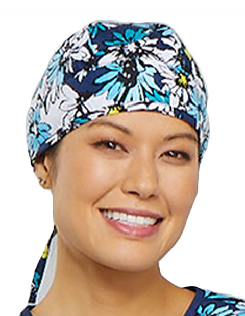 Cherokee Unisex Bold Blooms Printed Scrub Hat