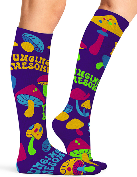 Cherokee Legwear Women's Compression Socks in Fungi