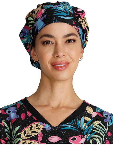 Cherokee Licensed Unisex Print Bouffant Scrubs Hat in A Good Fright