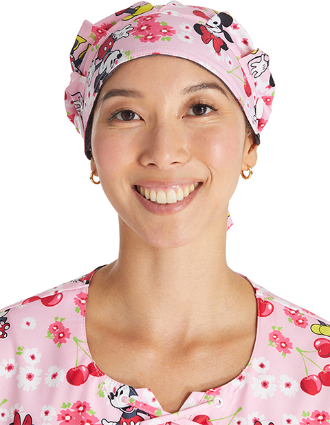 Cherokee Licensed Unisex Sweet Mickey Print Bouffant Scrub Hat