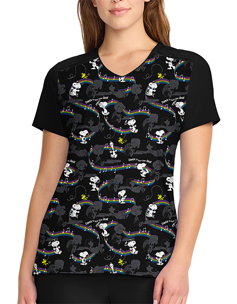 Cherokee Licensed Women's V-Neck Top in Your Own Beat