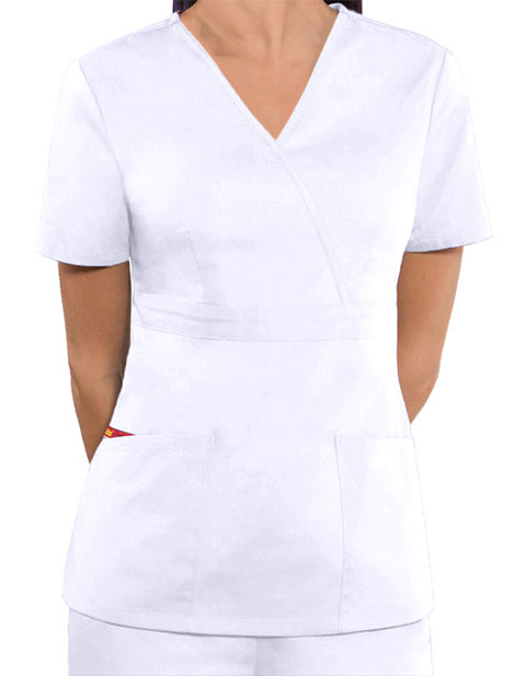 Dickies Women's EDS Mock Wrap Nursing Scrub Top
