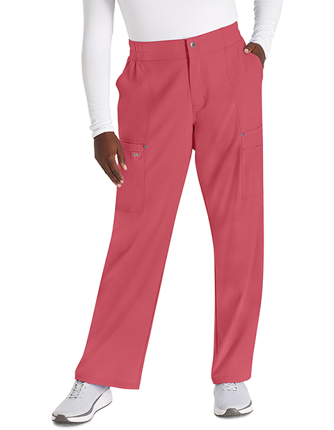 Dickies Women's Mid Rise Zip Fly Wide Leg Cargo Pant