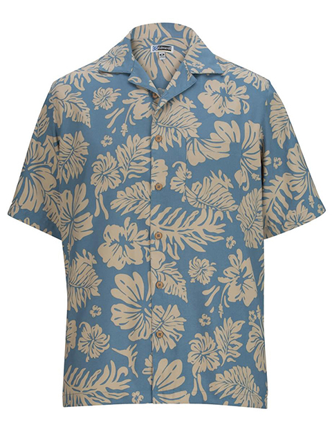 Edwards Hibiscus 2-color camp shirt