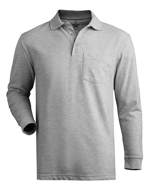 Edwards Long Sleeve Pique Polo With Pockets